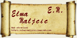Elma Maljčić vizit kartica